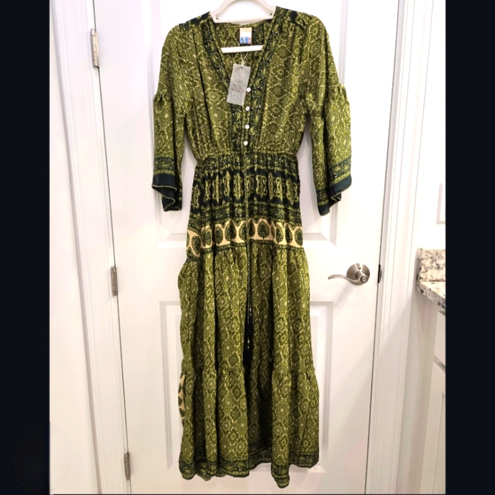 Patterned Silk Dress